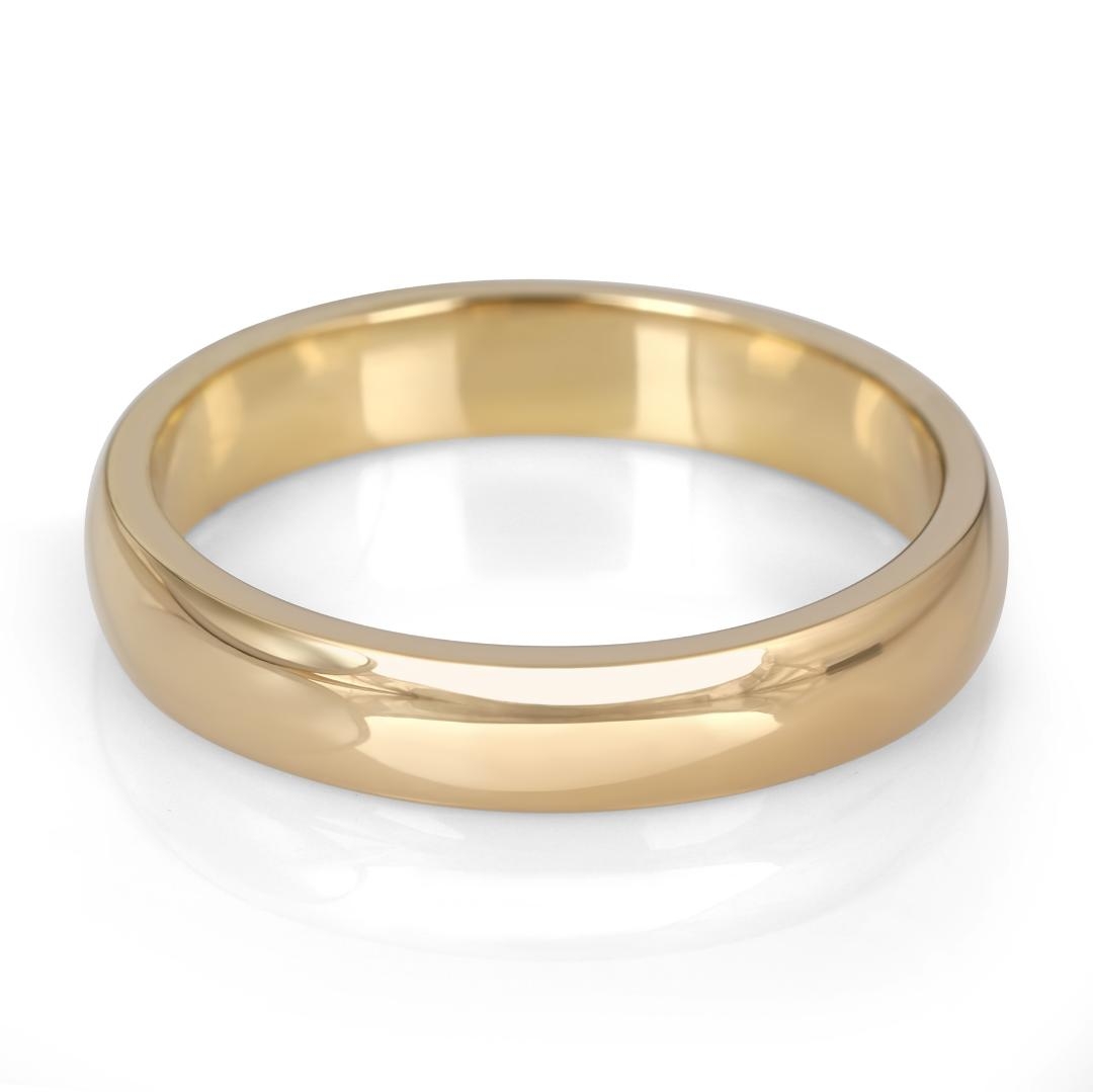 14K Gold Comfort Edge Traditional Jewish Wedding Ring – Made in Jerusalem –  4mm, Jewish Jewelry | Judaica WebStore