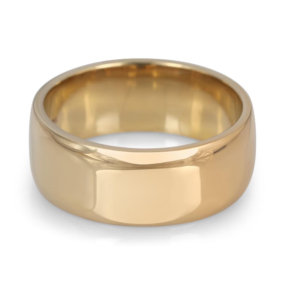 14K Gold Comfort Edge Traditional Jewish Wedding Ring – Made in Jerusalem –  8mm, Jewish Jewelry | Judaica WebStore