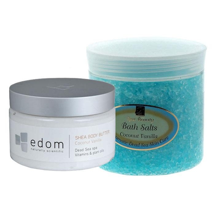 Edom Shea Body Butter and Aromatic Dead Sea Bath Salt. Coconut Vanilla, Dead  Sea Cosmetics | Judaica Web Store