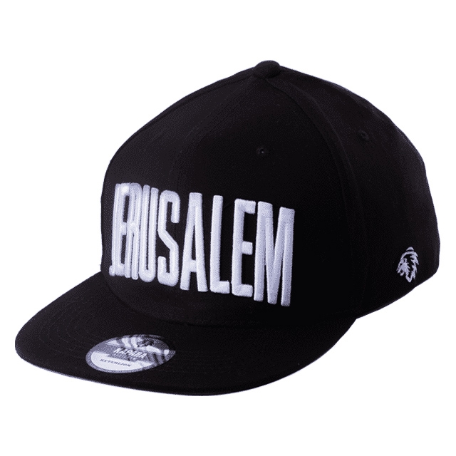 Jerusalem Adjustable Snapback Cap - Black, Caps & Hats | Judaica WebStore