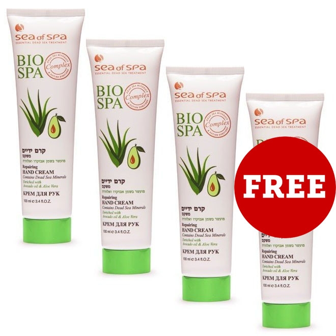 Pack of Four Bio Spa Hand Creams With Avocado Oil & Aloe Vera: Buy Three,  Get The Fourth For Free!, Dead Sea Cosmetics | Judaica Webstore
