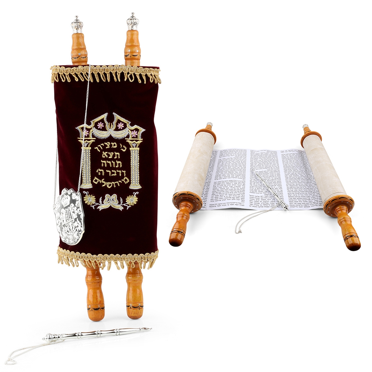 Deluxe Torah Scroll Replica - Large, Judaica