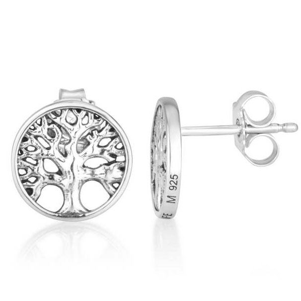 Marina Jewelry 925 Sterling Silver Tree of Life Stud Earrings, Jewelry |  Judaica Webstore