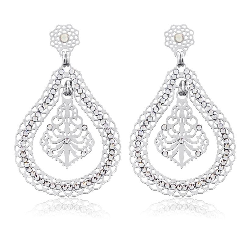 LK Designs: Open Silver Earrings, Jewish Jewelry | Judaica Web Store