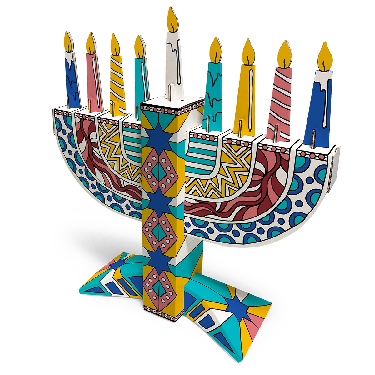 DIY Kids Hanukkah Menorah Craft Set, Hanukkah Gifts | Judaica Web Store