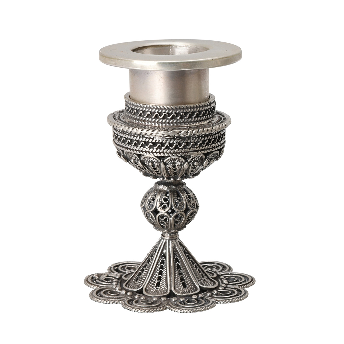 Eastern Sterling Silver Havdalah Candle Holder With Filigree Design,  Judaica | Judaica Web Store